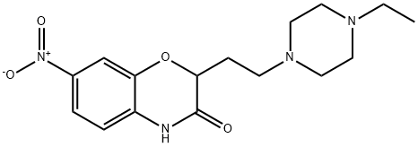 2-[2-(4-ETHYLPIPERAZINO)ETHYL]-7-NITRO-2H-1,4-BENZOXAZIN-3(4H)-ONE Struktur