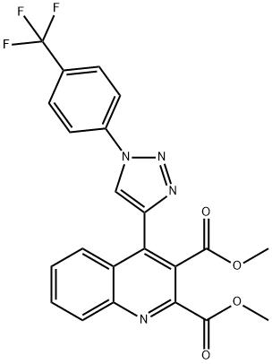 DIMETHYL 4-(1-[4-(TRIFLUOROMETHYL)PHENYL]-1H-1,2,3-TRIAZOL-4-YL)-2,3-QUINOLINEDICARBOXYLATE Struktur