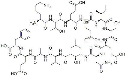 H-LYS-THR-GLU-GLU-ILE-SER-GLU-ASN-STA-VAL-ALA-GLU-PHE-OH Structure