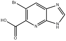 6-BROMO-3H-IMIDAZO[4,5-B]PYRIDINE-5-CARBOXYLIC ACID Struktur