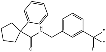 (PHENYLCYCLOPENTYL)-N-((3-(TRIFLUOROMETHYL)PHENYL)METHYL)FORMAMIDE Struktur