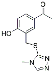 1-(4-HYDROXY-3-([(4-METHYL-4H-1,2,4-TRIAZOL-3-YL)THIO]METHYL)PHENYL)ETHANONE Struktur