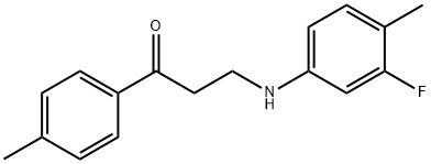 3-(3-FLUORO-4-METHYLANILINO)-1-(4-METHYLPHENYL)-1-PROPANONE Struktur