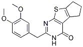 2-(3,4-DIMETHOXYBENZYL)-3,5,6,7-TETRAHYDRO-4H-CYCLOPENTA[4,5]THIENO[2,3-D]PYRIMIDIN-4-ONE Struktur