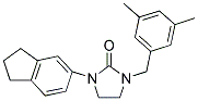 1-(2,3-DIHYDRO-1H-INDEN-5-YL)-3-(3,5-DIMETHYLBENZYL)IMIDAZOLIDIN-2-ONE Struktur