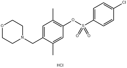 2,5-DIMETHYL-4-(MORPHOLINOMETHYL)PHENYL 4-CHLOROBENZENESULFONATE HYDROCHLORIDE Struktur