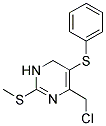 4-(CHLOROMETHYL)-2-(METHYLSULFANYL)-5-(PHENYLSULFANYL)-1,6-DIHYDROPYRIMIDINE Struktur