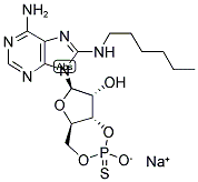 8-HEXYLAMINOADENOSINE-3',5'-CYCLIC MONOPHOSPHOROTHIOATE, RP-ISOMER SODIUM SALT Struktur