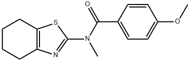 4-METHOXY-N-METHYL-N-(4,5,6,7-TETRAHYDRO-1,3-BENZOTHIAZOL-2-YL)BENZENECARBOXAMIDE Struktur