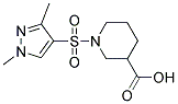 1-(1,3-DIMETHYL-1H-PYRAZOLE-4-SULFONYL)-PIPERIDINE-3-CARBOXYLIC ACID Struktur