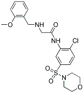 N-[2-CHLORO-5-(MORPHOLINE-4-SULFONYL)-PHENYL]-2-(2-METHOXY-BENZYLAMINO)-ACETAMIDE Struktur