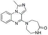 1-(1-METHYLIMIDAZO[1,5-A]QUINOXALIN-4-YL)-1,4-DIAZEPAN-5-ONE Struktur