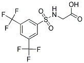 ([[3,5-BIS(TRIFLUOROMETHYL)PHENYL]SULFONYL]AMINO)ACETIC ACID Struktur