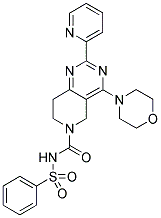 N-(4-MORPHOLIN-4-YL-2-PYRIDIN-2-YL-7,8-DIHYDRO-5H-PYRIDO[4,3-D]PYRIMIDINE-6-CARBONYL)-BENZENESULFONAMIDE Struktur