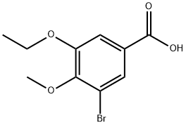 3-BROMO-5-ETHOXY-4-METHOXYBENZOIC ACID Struktur