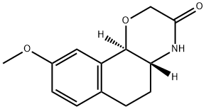 (+)-3,4,4A,5,6,10B-HEXAHYDRO-9-METHOXY-2H-NAPHTHO[1,2-B][1,4]OXAZIN-3-ONE Struktur