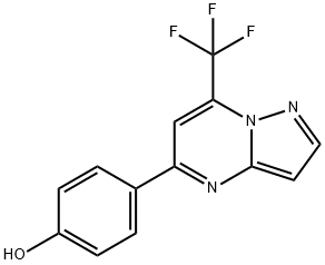 4-(7-TRIFLUOROMETHYL-PYRAZOLO[1,5-A]PYRIMIDIN-5-YL)-PHENOL Struktur