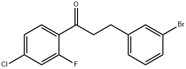 3-(3-BROMOPHENYL)-4'-CHLORO-2'-FLUOROPROPIOPHENONE Struktur