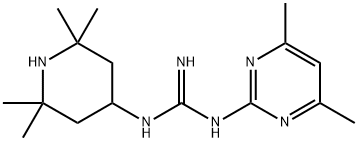 N-(4,6-DIMETHYLPYRIMIDIN-2-YL)-N'-(2,2,6,6-TETRAMETHYLPIPERIDIN-4-YL)GUANIDINE Struktur