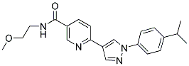 6-[1-(4-ISOPROPYL-PHENYL)-1H-PYRAZOL-4-YL]-N-(2-METHOXY-ETHYL)-NICOTINAMIDE Struktur