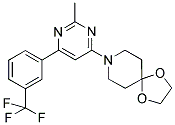 8-(2-METHYL-6-[3-(TRIFLUOROMETHYL)PHENYL]PYRIMIDIN-4-YL)-1,4-DIOXA-8-AZASPIRO[4.5]DECANE Struktur