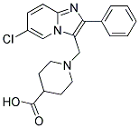 1-(6-CHLORO-2-PHENYL-IMIDAZO[1,2-A]PYRIDIN-3-YLMETHYL)-PIPERIDINE-4-CARBOXYLIC ACID Struktur