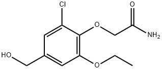 2-[2-CHLORO-6-ETHOXY-4-(HYDROXYMETHYL)PHENOXY]ACETAMIDE Struktur