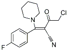 (2Z)-2-(CHLOROACETYL)-3-(4-FLUOROPHENYL)-3-PIPERIDIN-1-YLACRYLONITRILE Struktur