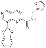 8-(1-BENZOFURAN-2-YL)-N-(2-FURYLMETHYL)-1,6-NAPHTHYRIDINE-2-CARBOXAMIDE Struktur