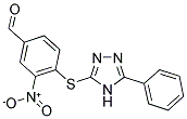 3-NITRO-4-(5-PHENYL-4 H-[1,2,4]TRIAZOL-3-YLSULFANYL)-BENZALDEHYDE Struktur