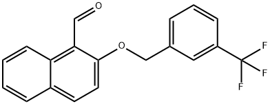 2-([3-(TRIFLUOROMETHYL)BENZYL]OXY)-1-NAPHTHALDEHYDE Struktur