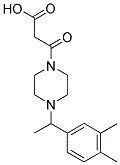 3-(4-[1-(3,4-DIMETHYLPHENYL)ETHYL]PIPERAZIN-1-YL)-3-OXOPROPANOIC ACID Struktur