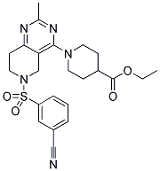 1-[6-(3-CYANO-BENZENESULFONYL)-2-METHYL-5,6,7,8-TETRAHYDRO-PYRIDO[4,3-D]PYRIMIDIN-4-YL]-PIPERIDINE-4-CARBOXYLIC ACID ETHYL ESTER Struktur