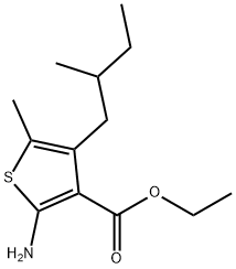 ETHYL 2-AMINO-5-METHYL-4-(2-METHYLBUTYL)THIOPHENE-3-CARBOXYLATE Struktur