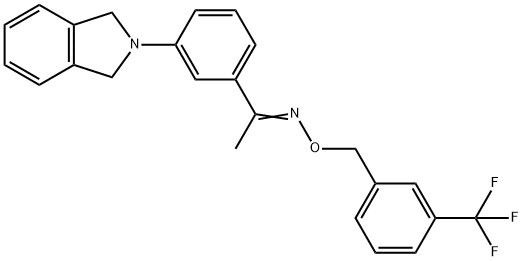 1-[3-(1,3-DIHYDRO-2H-ISOINDOL-2-YL)PHENYL]-1-ETHANONE O-[3-(TRIFLUOROMETHYL)BENZYL]OXIME Struktur