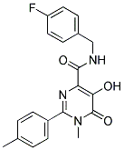 5-HYDROXY-1-METHYL-6-OXO-2-P-TOLYL-1,6-DIHYDRO-PYRIMIDINE-4-CARBOXYLIC ACID 4-FLUORO-BENZYLAMIDE Struktur