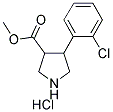 4-(2-CHLOROPHENYL)PYRROLIDINE-3-METHYLCARBOXYLATE HYDROCHLORIDE Struktur