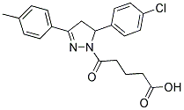 5-[5-(4-CHLOROPHENYL)-3-(4-METHYLPHENYL)-4,5-DIHYDRO-1H-PYRAZOL-1-YL]-5-OXOPENTANOIC ACID Struktur