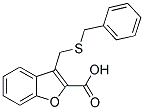 3-BENZYLSULFANYLMETHYL-BENZOFURAN-2-CARBOXYLIC ACID Struktur