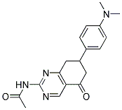 N-{7-[4-(DIMETHYLAMINO)PHENYL]-5-OXO-5,6,7,8-TETRAHYDROQUINAZOLIN-2-YL}ACETAMIDE Struktur