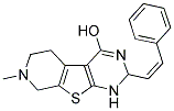 7-METHYL-2-[(Z)-2-PHENYLVINYL]-1,2,5,6,7,8-HEXAHYDROPYRIDO[4',3':4,5]THIENO[2,3-D]PYRIMIDIN-4-OL Struktur