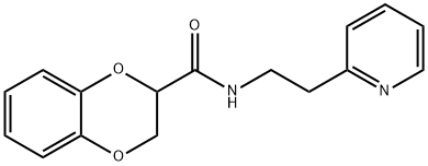 N-[2-(2-PYRIDINYL)ETHYL]-2,3-DIHYDRO-1,4-BENZODIOXINE-2-CARBOXAMIDE Struktur