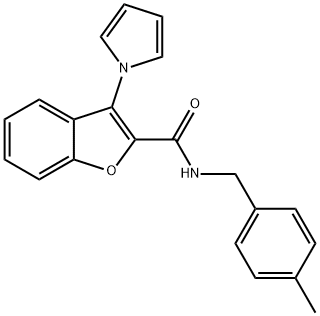 N-(4-METHYLBENZYL)-3-(1H-PYRROL-1-YL)-1-BENZOFURAN-2-CARBOXAMIDE Struktur