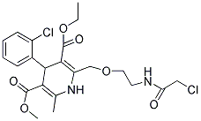 2-[2-(2-CHLORO-ACETYLAMINO)-ETHOXYMETHYL]-4-(2-CHLORO-PHENYL)-6-METHYL-1,4-DIHYDRO-PYRIDINE-3,5-DICARBOXYLIC ACID 3-ETHYL ESTER 5-METHYL ESTER Struktur