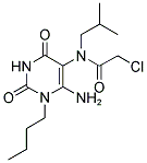 N-(6-AMINO-1-BUTYL-2,4-DIOXO-1,2,3,4-TETRAHYDRO-PYRIMIDIN-5-YL)-2-CHLORO-N-ISOBUTYL-ACETAMIDE Struktur