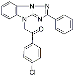 1-(4-CHLOROPHENYL)-2-(2-PHENYL-4H-[1,2,4]TRIAZOLO[1,5-A]BENZIMIDAZOL-4-YL)ETHANONE Struktur