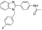 N-(4-[1-(4-FLUORO-BENZYL)-1H-BENZOIMIDAZOL-2-YL]-PHENYL)-ACETAMIDE Struktur