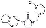 1-(3-CHLOROBENZYL)-3-(2,3-DIHYDRO-1H-INDEN-5-YL)IMIDAZOLIDIN-2-ONE Struktur