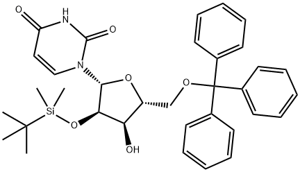 2'-O-(TERT-BUTYLDIMETHYLSILYL)-5'-O-TRITYLURIDINE Struktur