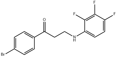 1-(4-BROMOPHENYL)-3-(2,3,4-TRIFLUOROANILINO)-1-PROPANONE Struktur